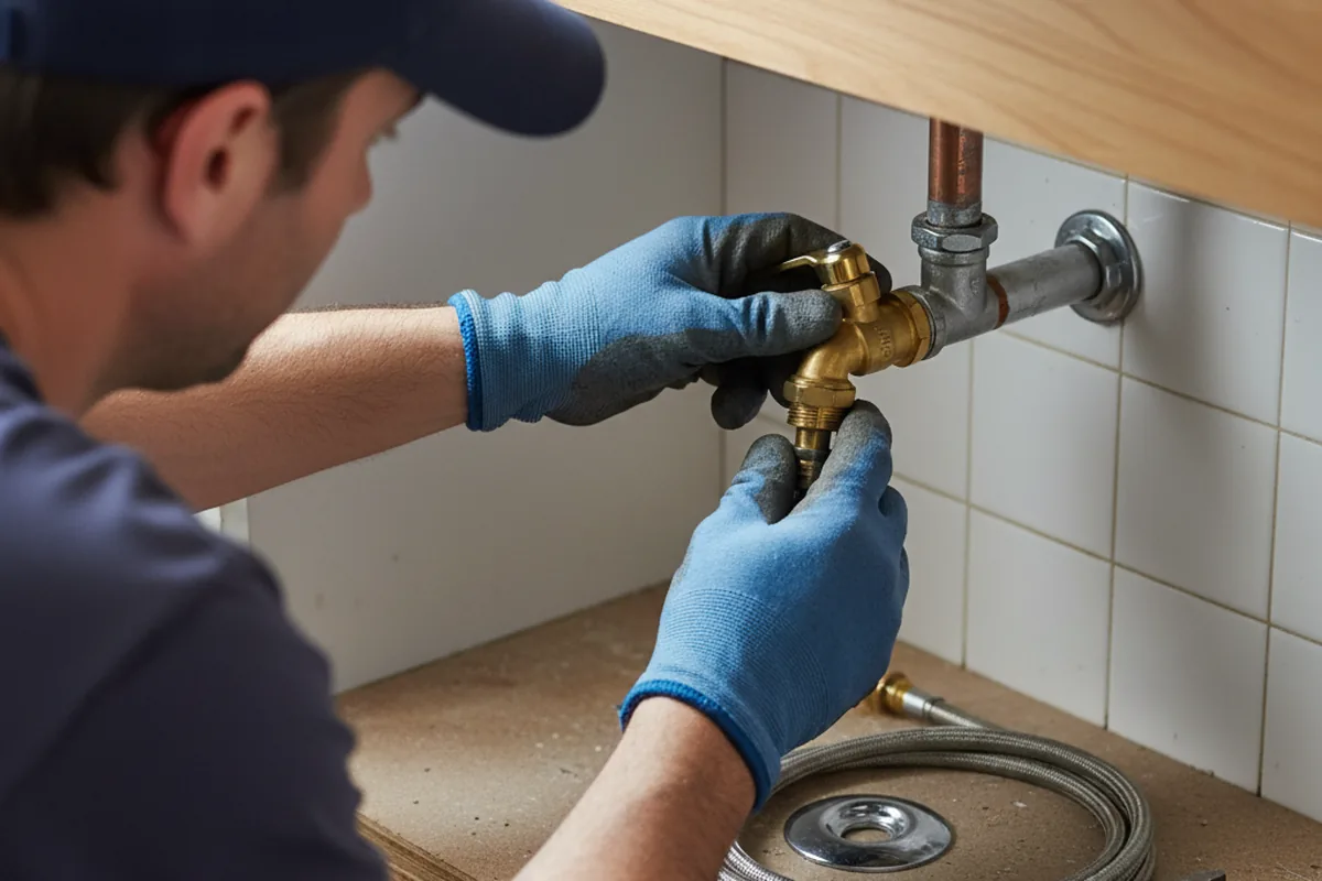Shutoff valve and fitting work during Faucet and Fixture Repair in Ellwood City